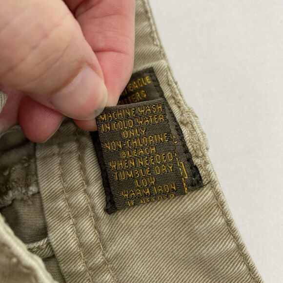 American Eagle Cargo Shorts Mens 33x10 Tan Khaki Cotton Outdoor Y2K Gorpcore - Picture 7 of 8